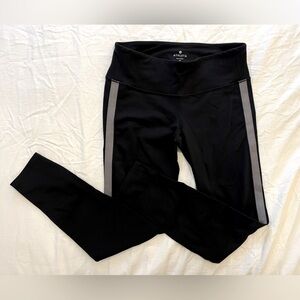 Athleta brand leggings - black with silver reflective stripe